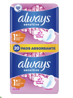 Always Sensitive Softer&Flexible Hygiene Cartridges normal plus ultra 20/1